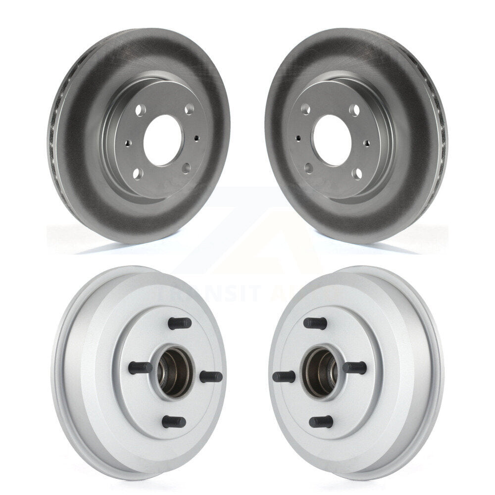 Disc Brake Rotors Drum Front Rear Kit For 2008 Ford Focus Wheel Bearing Included