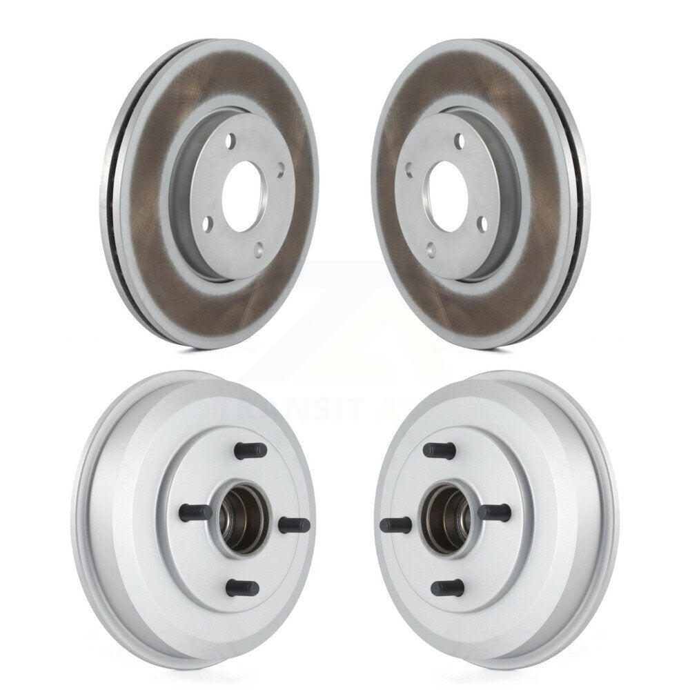 Brake Rotors Drum Front Rear Kit For 2005-2007 Ford Focus Wheel Bearing Included