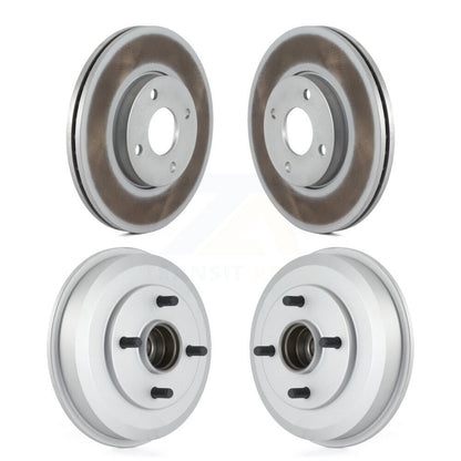 Brake Rotors Drum Front Rear Kit For 2005-2007 Ford Focus Wheel Bearing Included