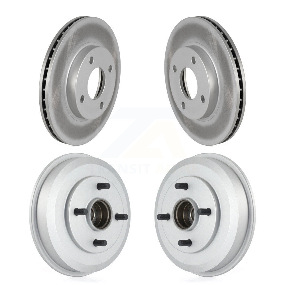 Disc Brake Rotors Drums Kit Front Rear For Ford Focus Wheel Bearing Included