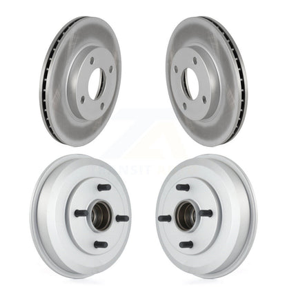 Disc Brake Rotors Drums Kit Front Rear For Ford Focus Wheel Bearing Included