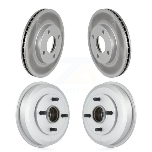 Disc Brake Rotors Drums Kit Front Rear For Ford Focus Wheel Bearing Included