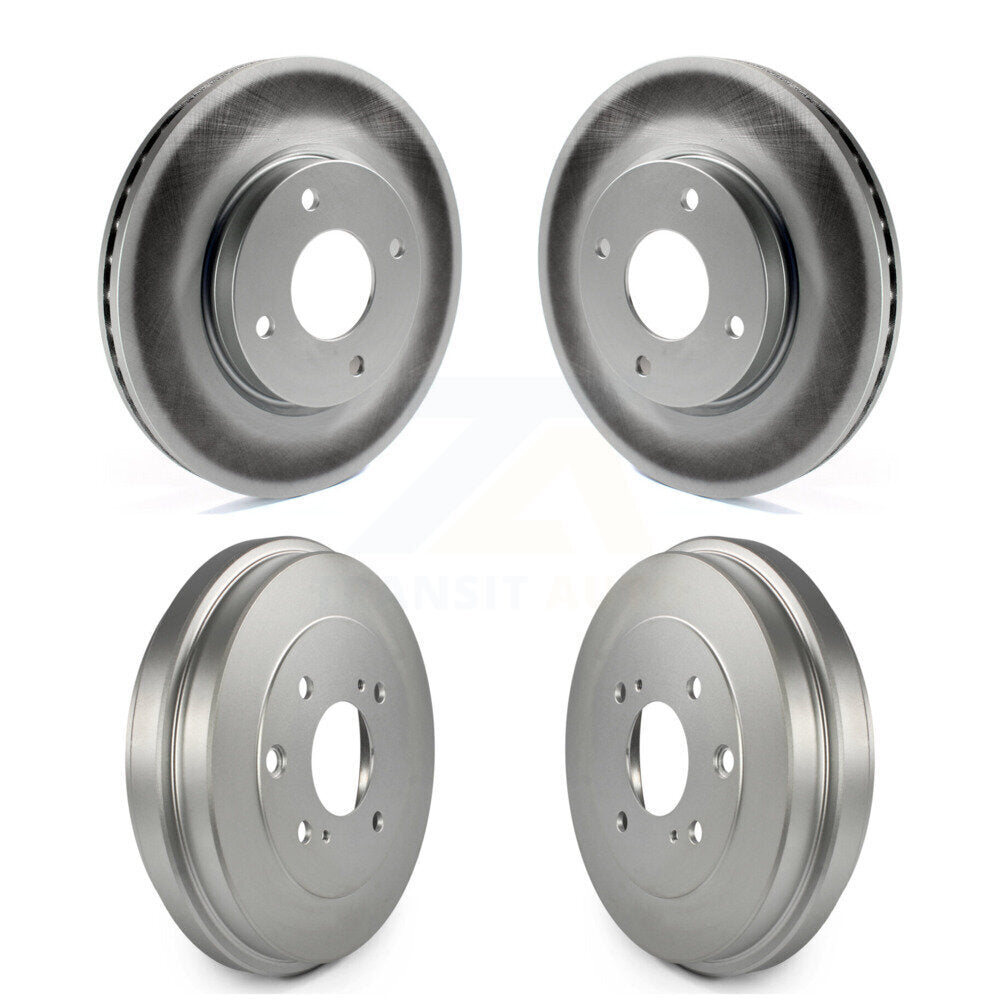 Disc Brake Rotors Drums Kit Front Rear For Nissan Versa Sentra Cube