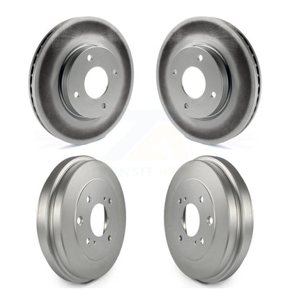 Disc Brake Rotors Drums Kit Front Rear For Nissan Versa Sentra Cube