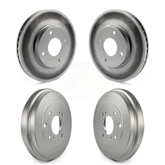 Disc Brake Rotors Drums Kit Front Rear For Nissan Versa Sentra Cube