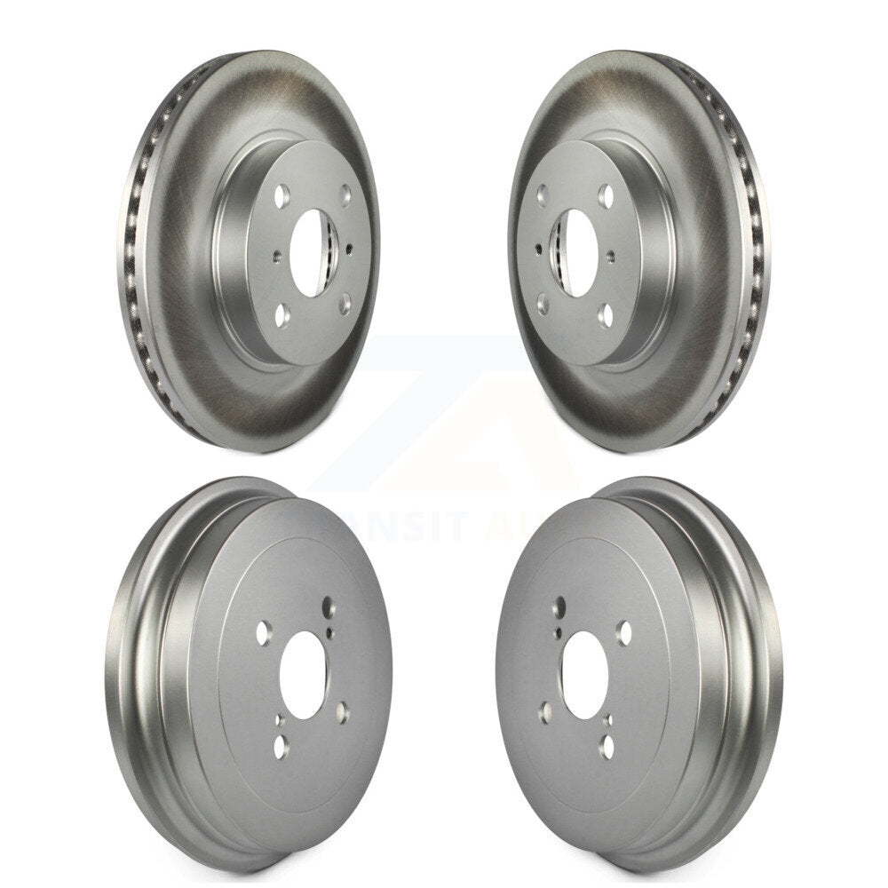 Disc Brake Rotors Drums Kit Front Rear For Toyota Yaris