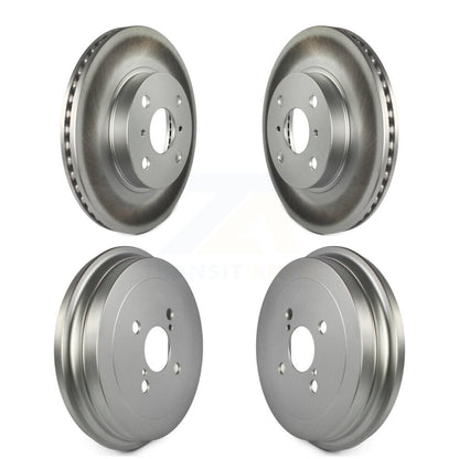 Disc Brake Rotors Drums Kit Front Rear For Toyota Yaris