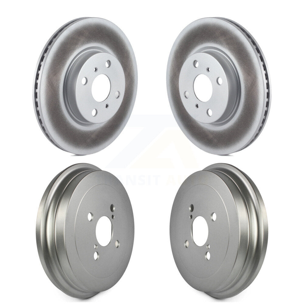 Disc Brake Rotors Drums Kit Front Rear For Toyota Yaris
