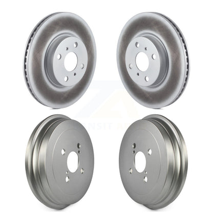 Disc Brake Rotors Drums Kit Front Rear For Toyota Yaris