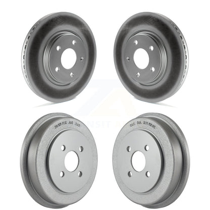 Brake Rotors Drums Front Rear Kit For 2006 Pontiac Pursuit With Disc Brakes
