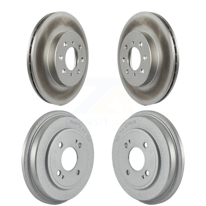 Disc Brake Rotors Drums Kit Front Rear For Honda Civic Fit Insight