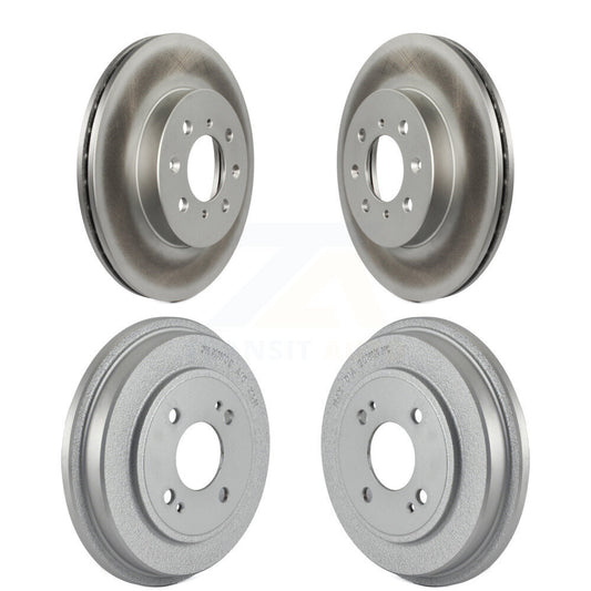 Disc Brake Rotors Drums Kit Front Rear For Honda Civic Fit Insight