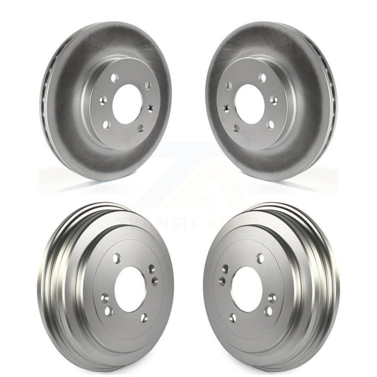 Disc Brake Rotors Drums Kit Front Rear For Hyundai Accent Kia Rio Rio5