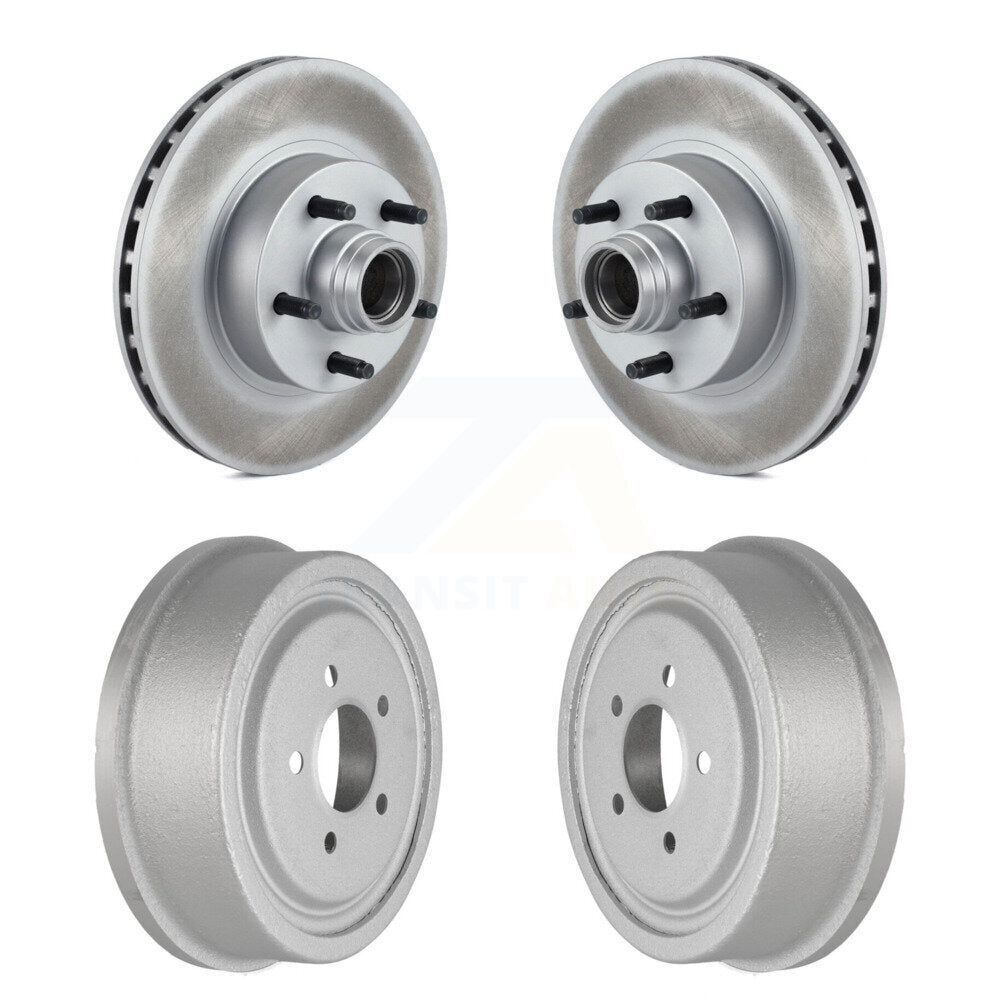 Disc Brake Rotors Drum Kit Front Rear For Ford Ranger With 10" Diameter