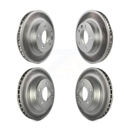 Coated Disc Brake Rotors And Hub Assembly Front Rear Kit For Volkswagen Touareg