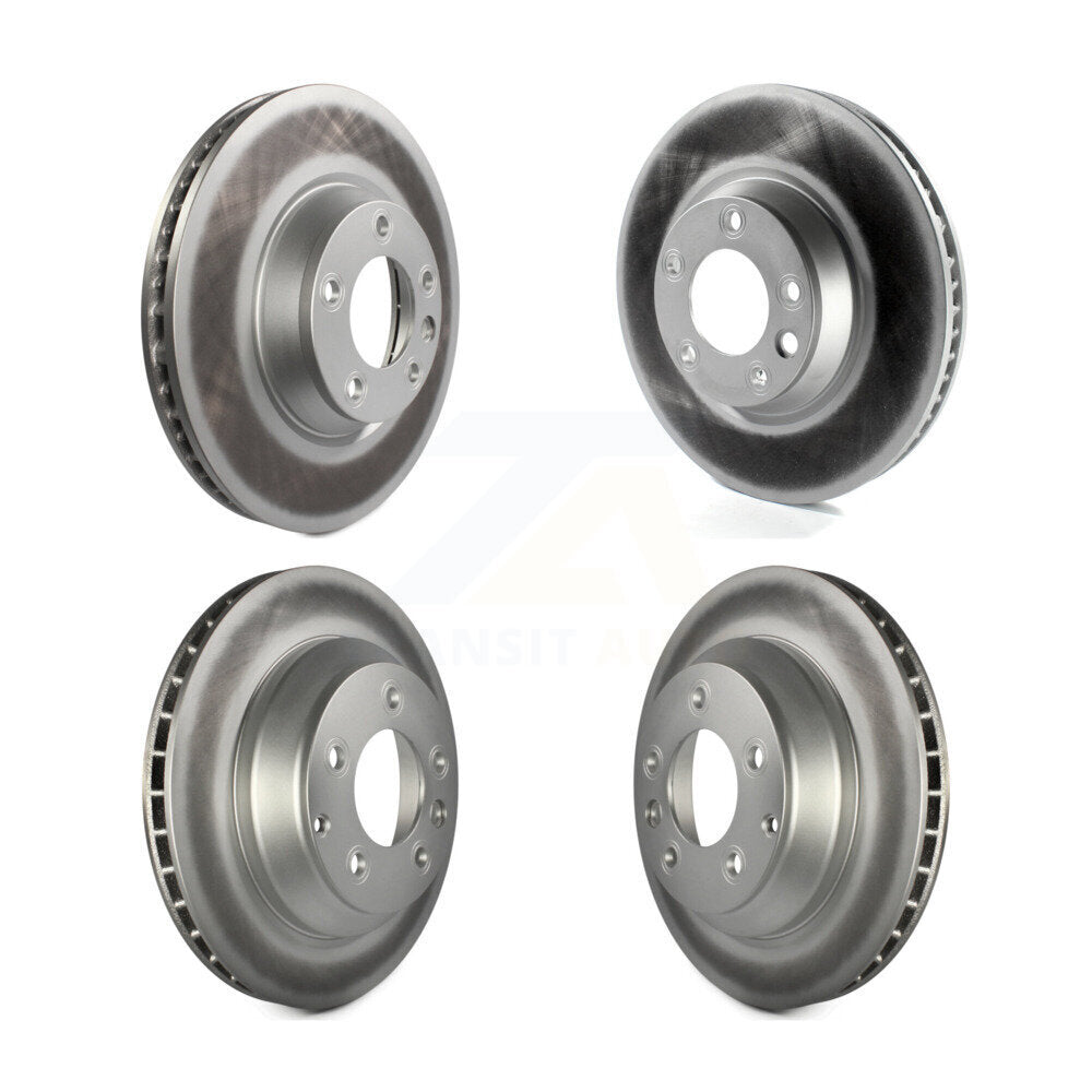 Coated Brake Rotor Front Rear Kit For Audi Q7 Porsche Cayenne Volkswagen Touareg