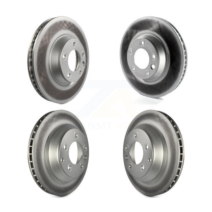 Coated Brake Rotor Front Rear Kit For Audi Q7 Porsche Cayenne Volkswagen Touareg