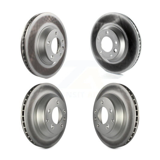 Coated Brake Rotor Front Rear Kit For Audi Q7 Porsche Cayenne Volkswagen Touareg
