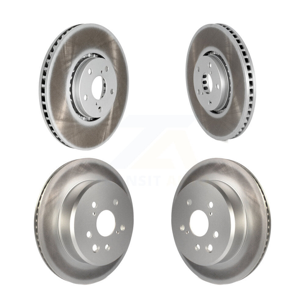 Coated Disc Brake Rotors & Hub Front Rear Kit For Lexus IS350 IS300 GS350 IS200t