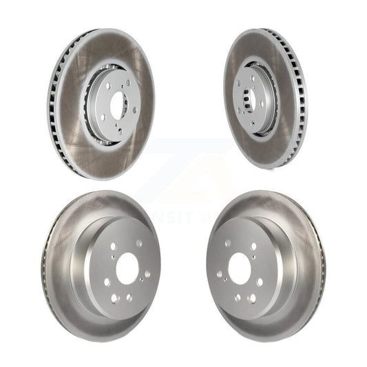 Coated Disc Brake Rotors & Hub Front Rear Kit For Lexus IS350 IS300 GS350 IS200t