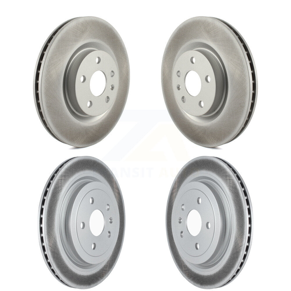 Coated Disc Brake Rotors Front Rear Kit For Cadillac CTS With Heavy Duty Brakes