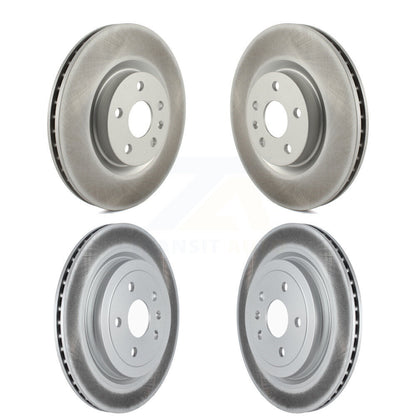 Coated Disc Brake Rotors Front Rear Kit For Cadillac CTS With Heavy Duty Brakes