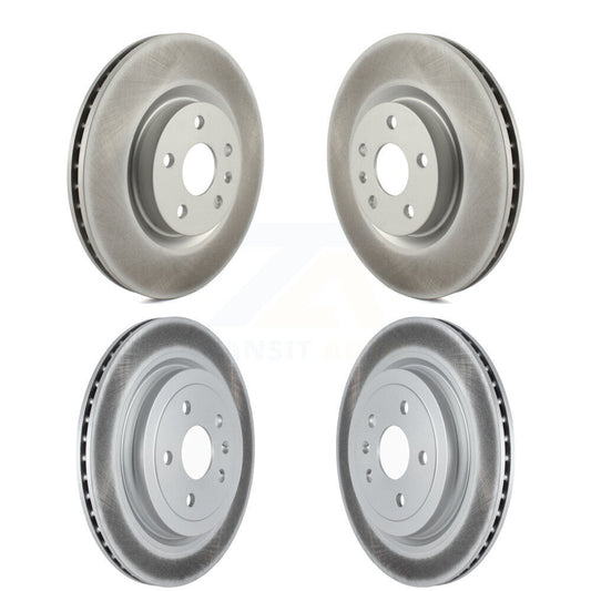Coated Disc Brake Rotors Front Rear Kit For Cadillac CTS With Heavy Duty Brakes