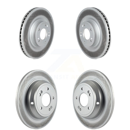 Coated Disc Brake Rotors Front Rear Kit For 2009-2011 Hyundai Genesis 3.8L