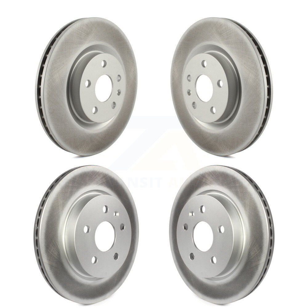 Coated Disc Brake Rotors Front Rear Kit For Cadillac XTS