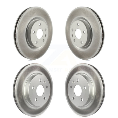 Coated Disc Brake Rotors Front Rear Kit For Cadillac XTS