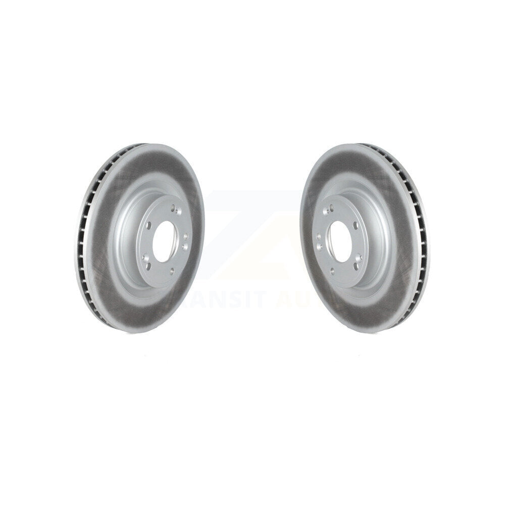 Coated Disc Brake Rotors Front Pair For 2009-2011 Hyundai Genesis 3.8L