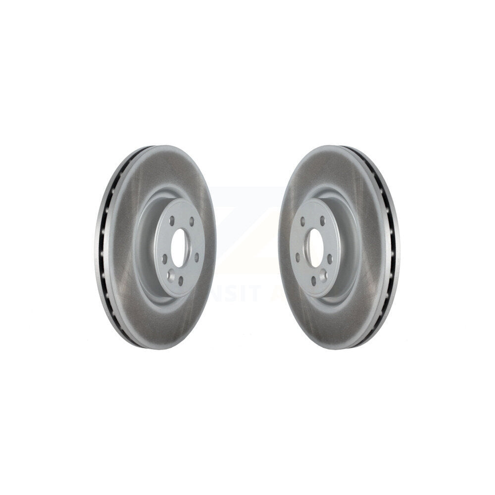Coated Disc Brake Rotors Front Pair For Volvo XC70 S60 V60 S80 V70