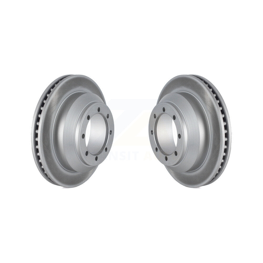 Coated Disc Brake Rotors Rear Pair For Ford E-350 Super Duty Econoline