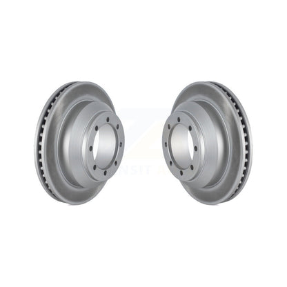 Coated Disc Brake Rotors Rear Pair For Ford E-350 Super Duty Econoline