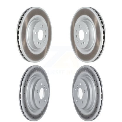 Coated Brake Rotor Front Rear Kit For Mercedes-Benz GLE400 Without Sport Package