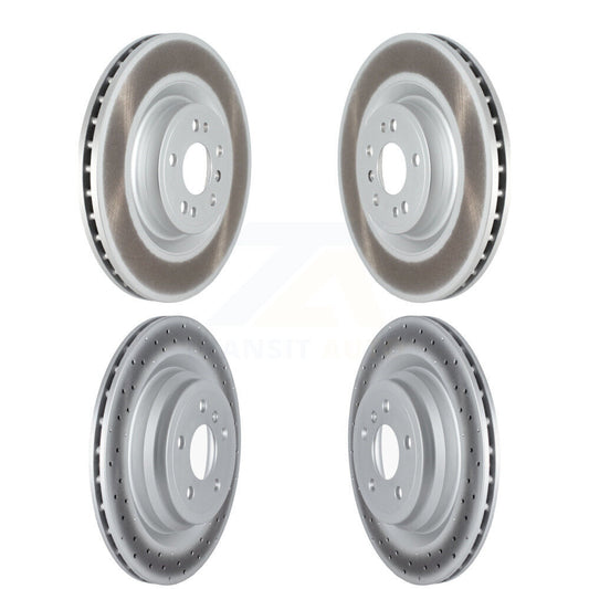 Coated Brake Rotor Front Rear Kit For Mercedes-Benz GLE400 Without Sport Package