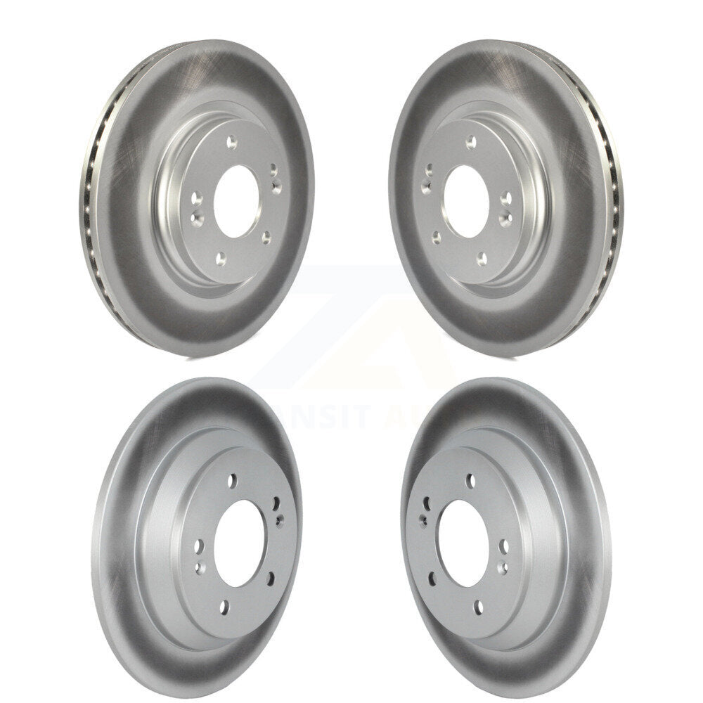 Coated Disc Brake Rotors Front Rear Kit For Hyundai Kona Kia Soul