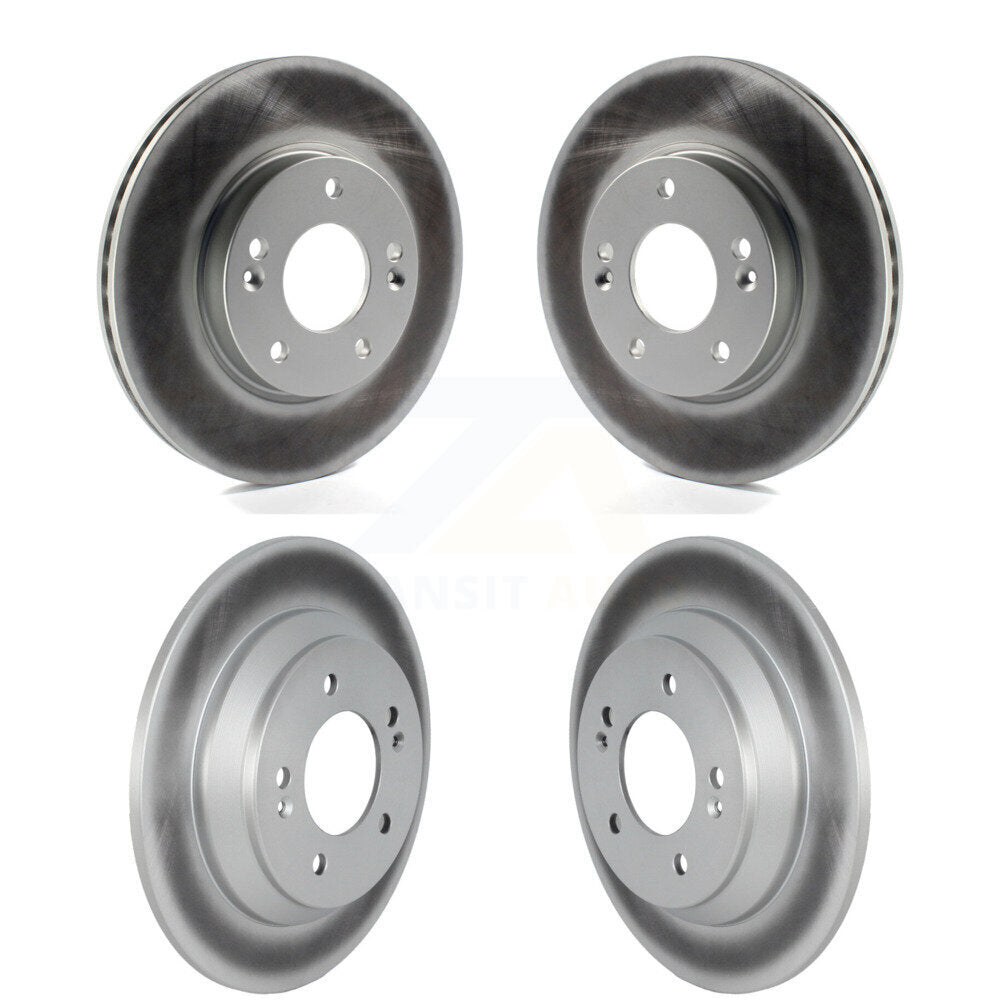 Coated Disc Brake Rotors Front Rear Kit For Kia Seltos Hyundai Kona