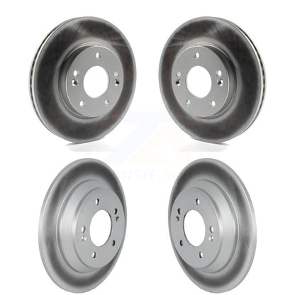Coated Disc Brake Rotors Front Rear Kit For Kia Seltos Hyundai Kona