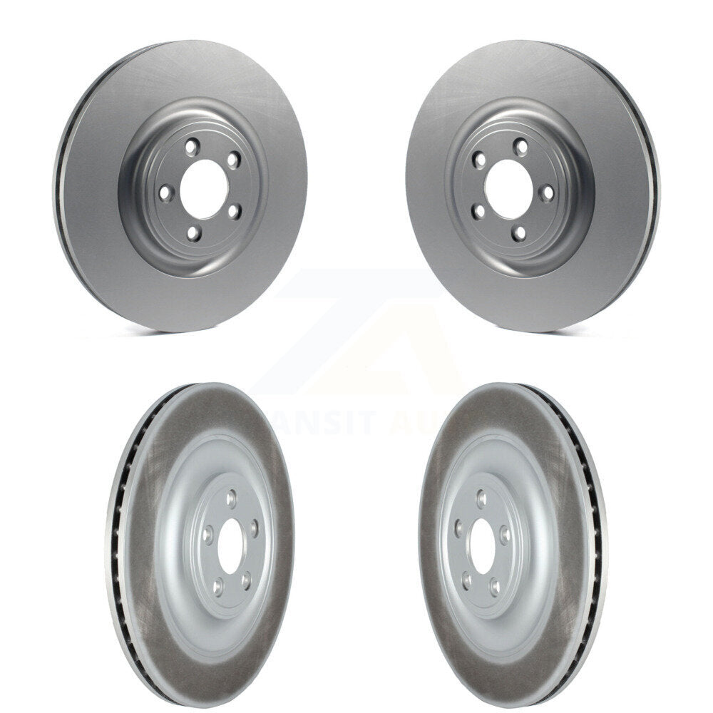 Coated Disc Brake Rotors Front Rear Kit For Jaguar XF XJ