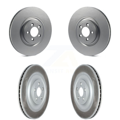 Coated Disc Brake Rotors Front Rear Kit For Jaguar XF XJ
