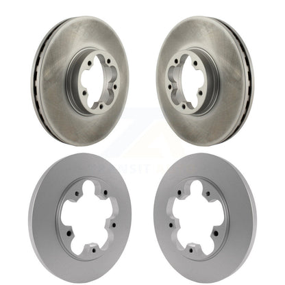 Coated Brake Rotor Front Rear Kit For 2016 Ford Transit-350 HD With 5 Lug Wheels