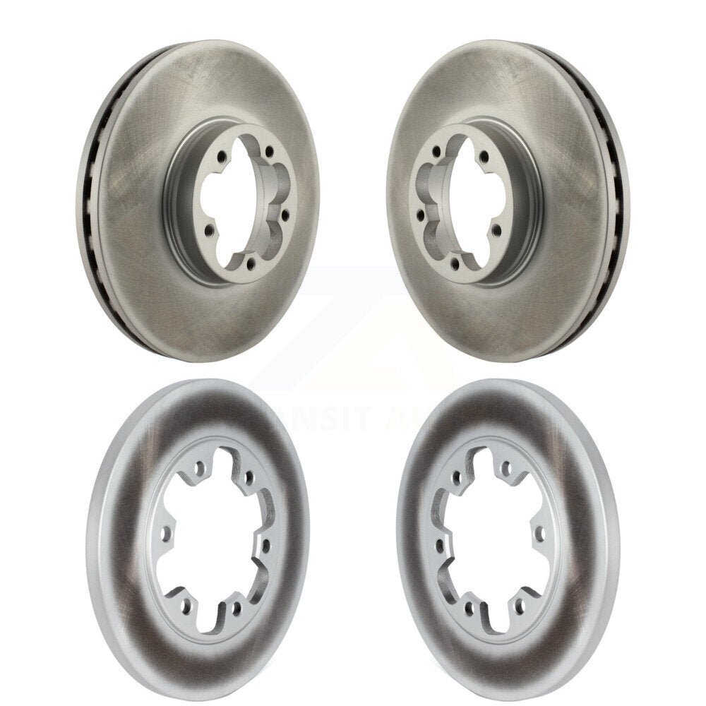 Coated Disc Brake Rotors Front Rear Kit For Ford Transit-350 HD