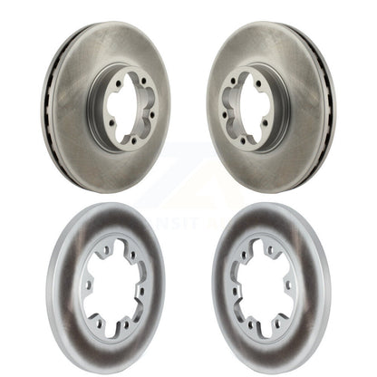 Coated Disc Brake Rotors Front Rear Kit For Ford Transit-350 HD