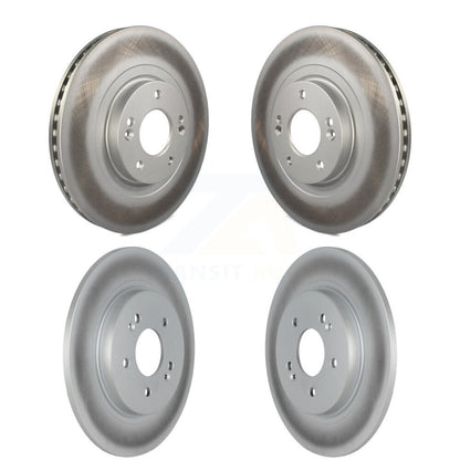 Coated Disc Brake Rotors Front Rear Kit For 2019-2020 Hyundai Santa Fe