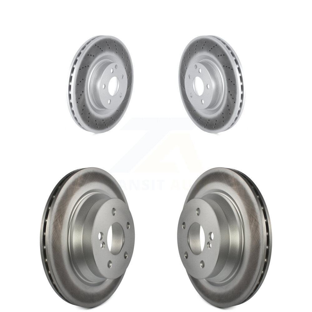 Coated Disc Brake Rotors Front Rear Kit For Mercedes-Benz E400