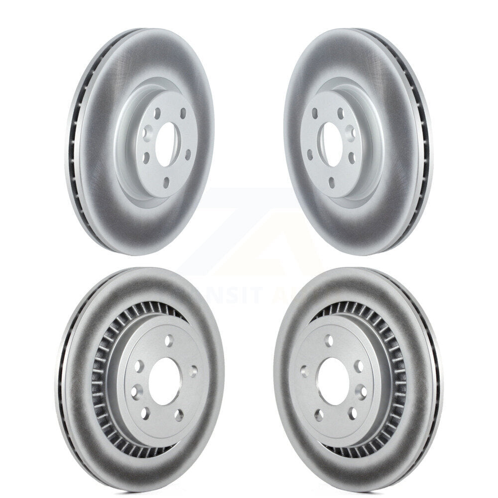 Coated Disc Brake Rotors Front Rear Kit For Volvo XC60