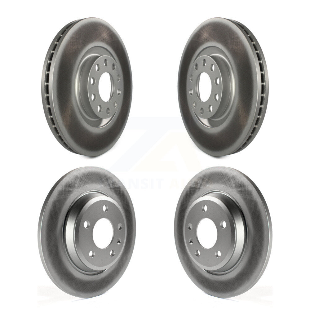 Coated Disc Brake Rotors Front Rear Kit For 2009 Audi A4 Quattro Convertible