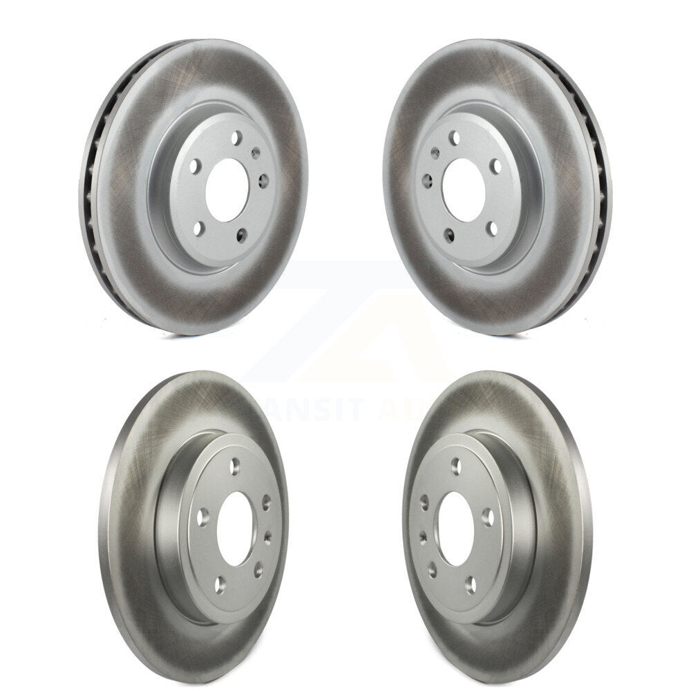 Coated Disc Brake Rotors Front Rear Kit For 2009 Audi A4 Quattro Sedan/Wagon