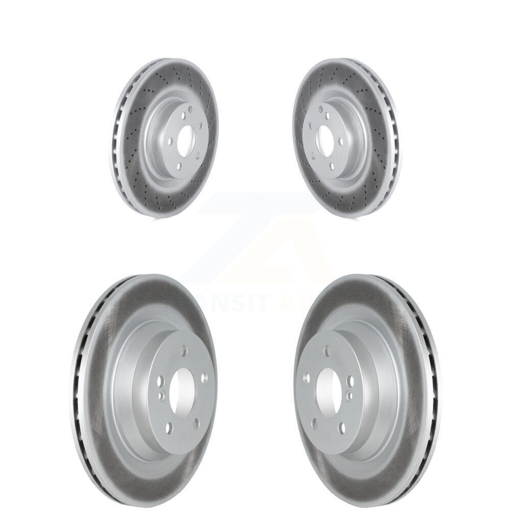 Coated Disc Brake Rotors Front Rear Kit For Mercedes-Benz E550